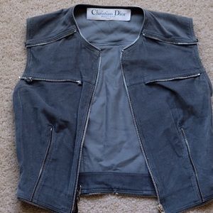 DIOR vest zipper khaki color